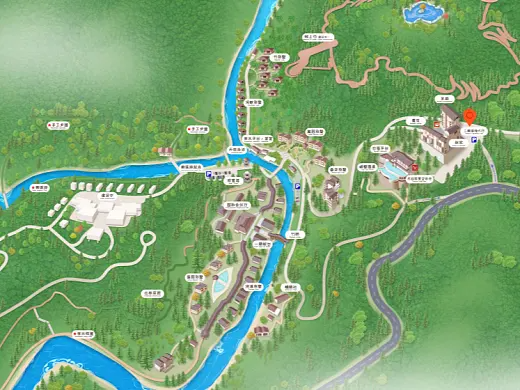 川汇结合景区手绘地图智慧导览和720全景技术，可以让景区更加“动”起来，为游客提供更加身临其境的导览体验。